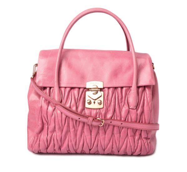 miu 18 077 1 Miu Miu Matelasse Lux Shoulder Tote Bag Peonia