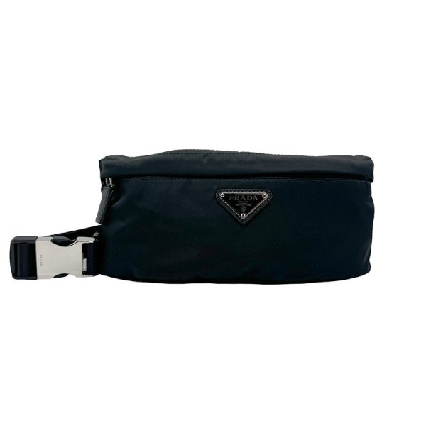 n0004 1 Prada Nylon Waist Bag Black