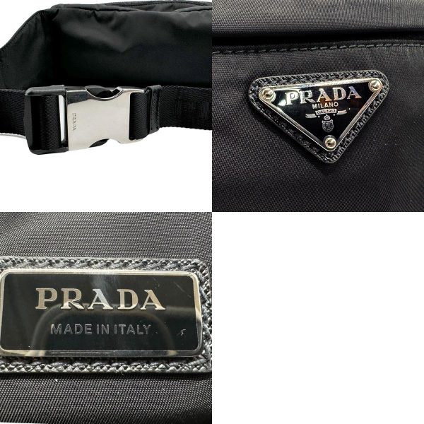 n0004 11 c Prada Nylon Waist Bag Black