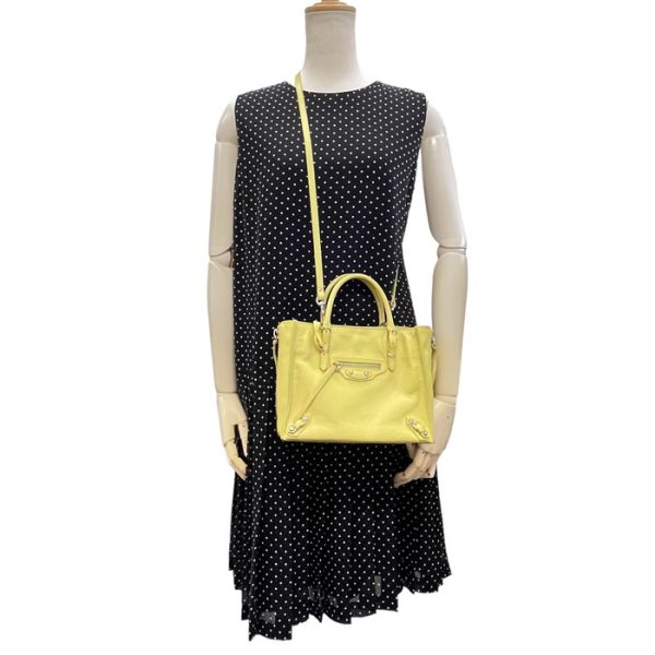 n23091945823 10 Balenciaga Paper Mini Leather Shoulder Bag Yellow