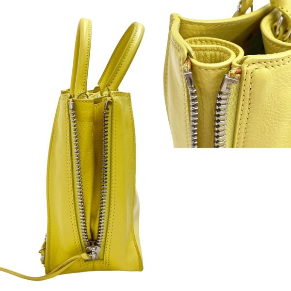 n23091945823 3 Balenciaga Paper Mini Leather Shoulder Bag Yellow