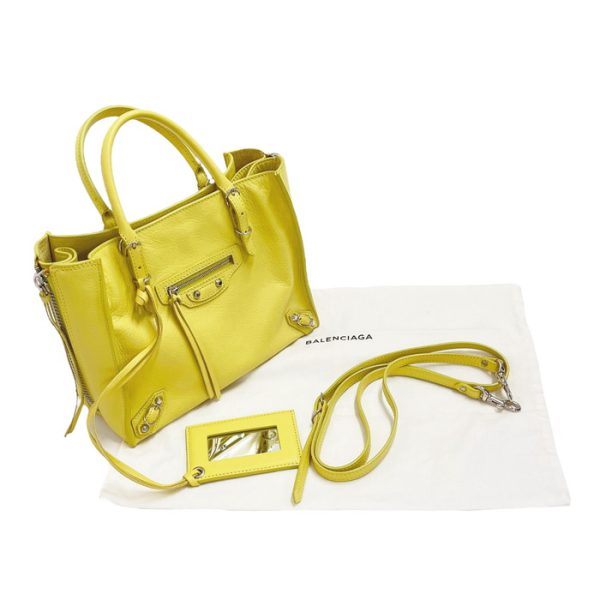 n23091945823 9 Balenciaga Paper Mini Leather Shoulder Bag Yellow