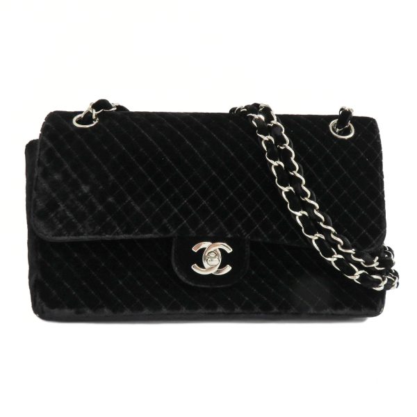 n2401 05 304340sh Chanel Matelasse Flap Bag Chain Leather Shoulder Bag Black