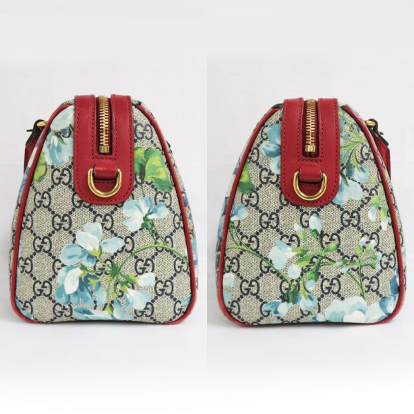 n2404 06 300472sh 03 Gucci GG Blooms 2way Bag Floral Handbag Shoulder Bag Red Gold