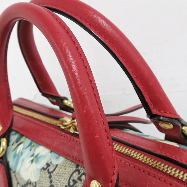 n2404 06 300472sh 05 Gucci GG Blooms 2way Bag Floral Handbag Shoulder Bag Red Gold