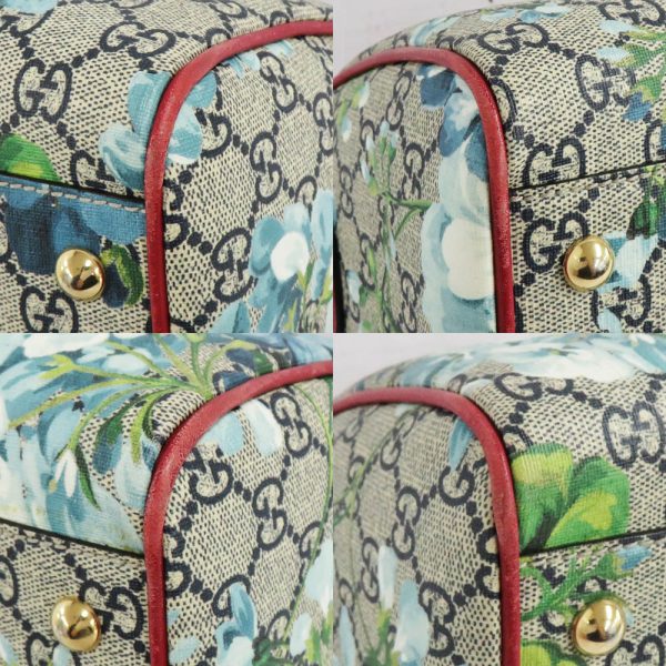 n2404 06 300472sh 08 Gucci GG Blooms 2way Bag Floral Handbag Shoulder Bag Red Gold