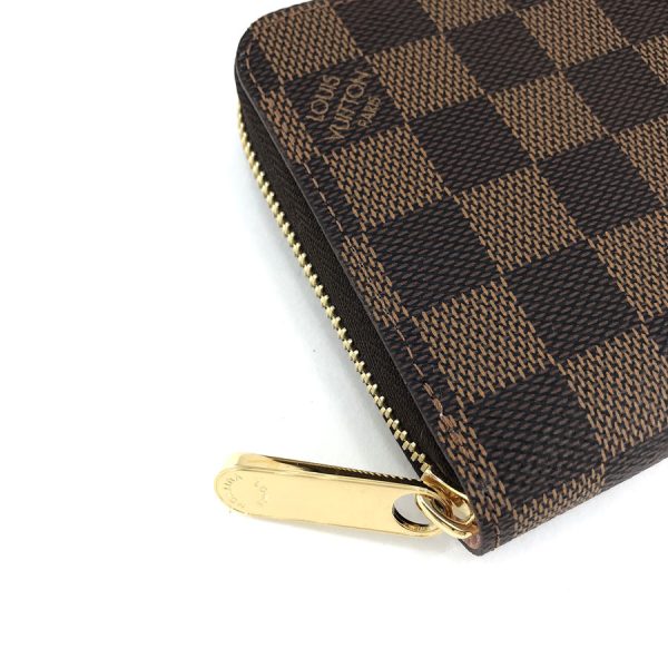 n60046 06 Louis Vuitton Damier Wallet Long Round Zipper Zippy Ebene Rose Ballerine