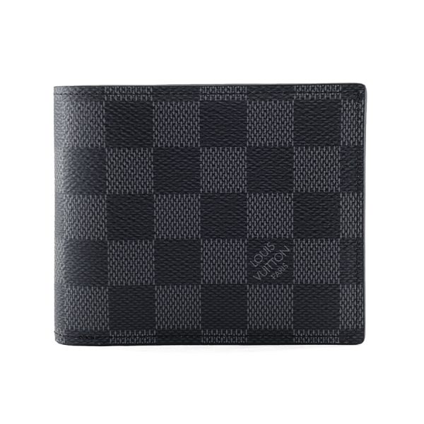 n60053 01 Louis Vuitton Damier Wallet Bifold Portefeuille Amerigo Graphite