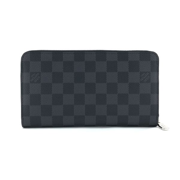 n60111 02 Louis Vuitton Damier Wallet Long Round Zipper Organizer Graphite