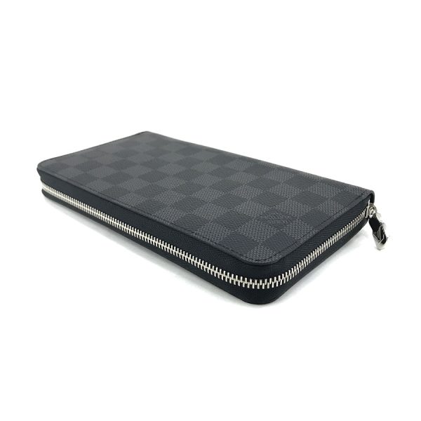 n60111 03 Louis Vuitton Damier Wallet Long Round Zipper Organizer Graphite