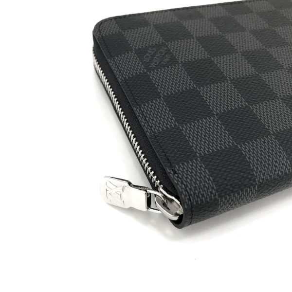 n60111 06 Louis Vuitton Damier Wallet Long Round Zipper Organizer Graphite