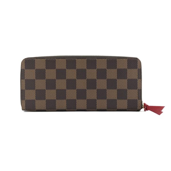 n60534 02 Louis Vuitton Damier Ebene Leather Long Wallet