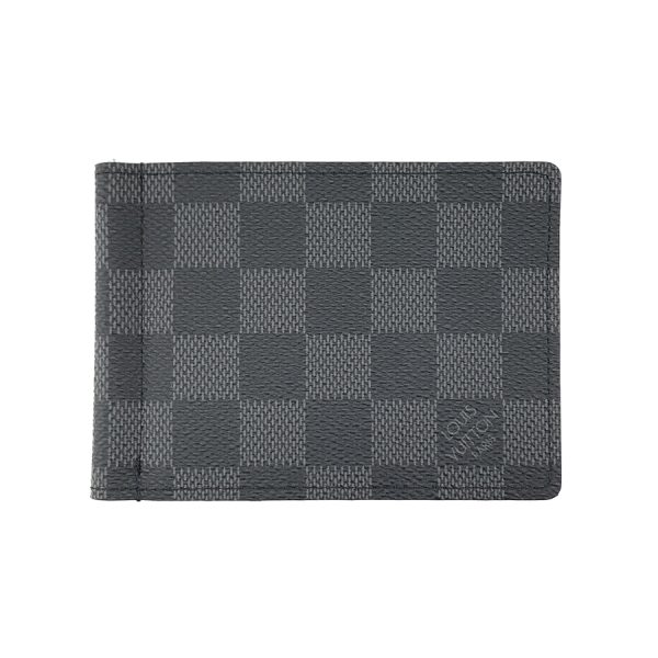 n61000 01 Louis Vuitton Damier Wallet Bi Fold Money Clip Billfold Portefeuille Pants Graphite