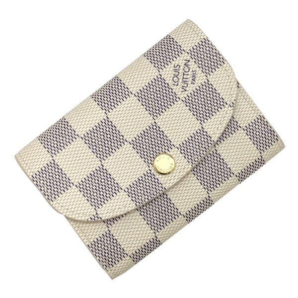 n61276 006 Louis Vuitton Damier Coin Case Portomone Rosalie Azur Rose Ballerine