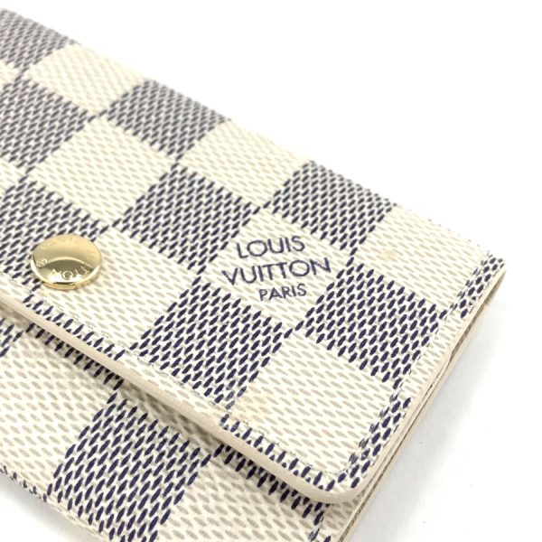 n61745 06 Louis Vuitton Damier Azur Leather Key Case