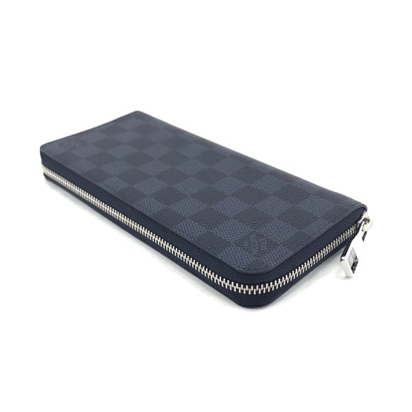 n62240 03 Louis Vuitton Damier Wallet Long Round Zipper Vertical Cobalt