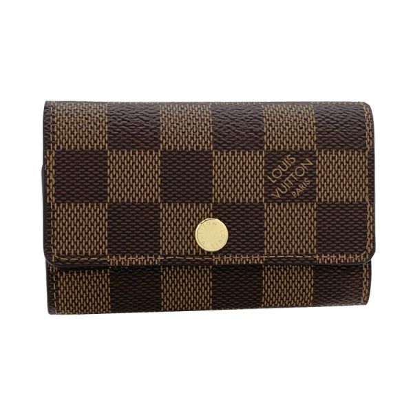 n62630 11 Louis Vuitton Damier Key Case 6 Series Multicle Ebene Checkered Brown