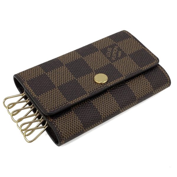 n62630 13 Louis Vuitton Damier Key Case 6 Series Multicle Ebene Checkered Brown