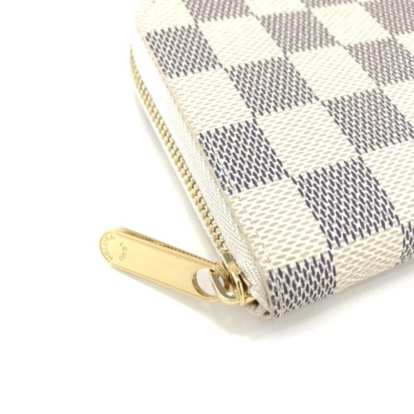 n63069 06 Louis Vuitton Damier Azur Leather Coin Case