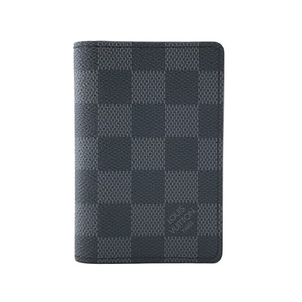 n63143 01 Louis Vuitton Damier Graphite Leather Card Case