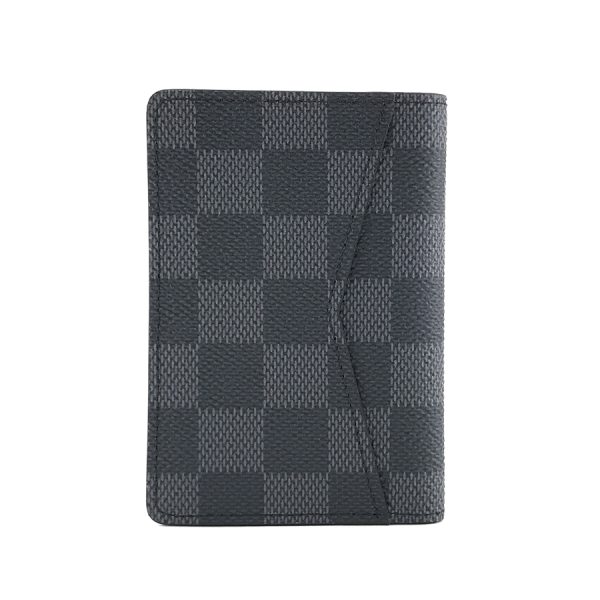 n63143 02 Louis Vuitton Damier Graphite Leather Card Case