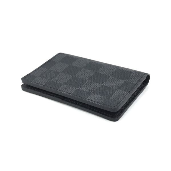 n63143 03 Louis Vuitton Damier Graphite Leather Card Case