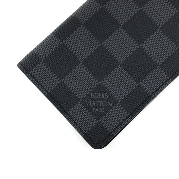 n63143 06 Louis Vuitton Damier Graphite Leather Card Case