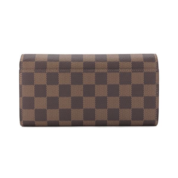 n63209 02 Louis Vuitton Damier Wallet Long Flap Portefeuille Sarah Ebene