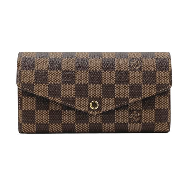 n63209 10 Louis Vuitton Damier Wallet Long Flap Portefeuille Sarah Ebene