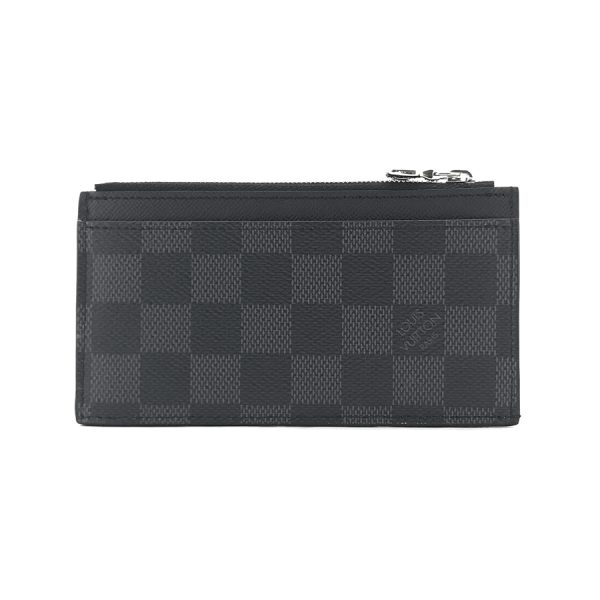 n64038 02 Louis Vuitton Damier Coin Case Card Case Coin Purse Graphite