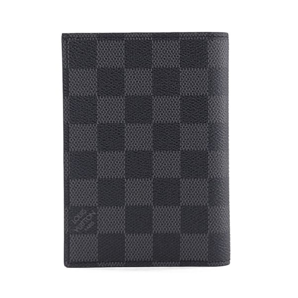 n64411 02 Louis Vuitton Damier Passport Case Passport Cover Couverture Graphite