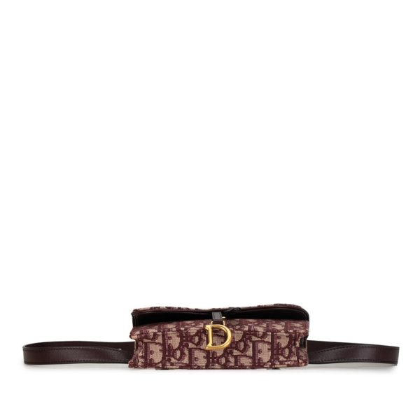 ndp692k09w1m8z86 4 Dior Trotter Saddle Waist Bag Bordeaux