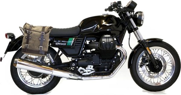 o telaio guzzi v7 dx Unit Garage Side Pannier Waxed Suede Right Subframe V7 Ii V7iii V7 Motoguzzi