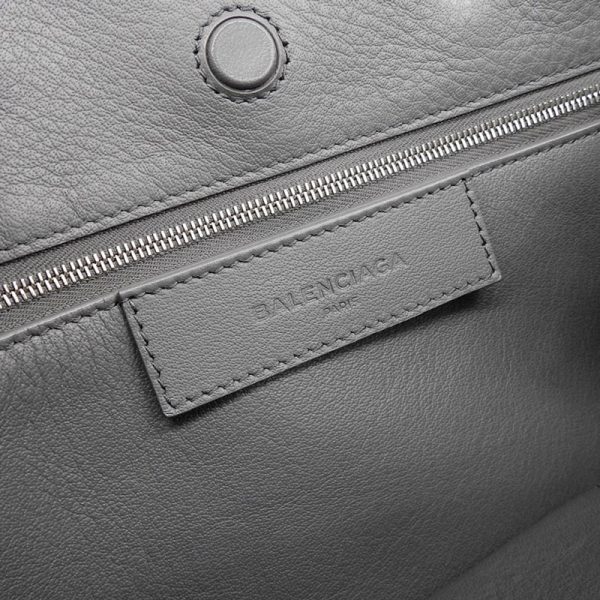 ob1366 7 Balenciaga Paper Mini Leather Handbag Gray