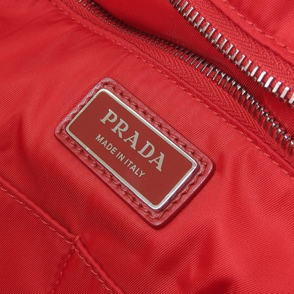 ob1416 7 Prada Nylon Tote Bag Fabric Nylon Red