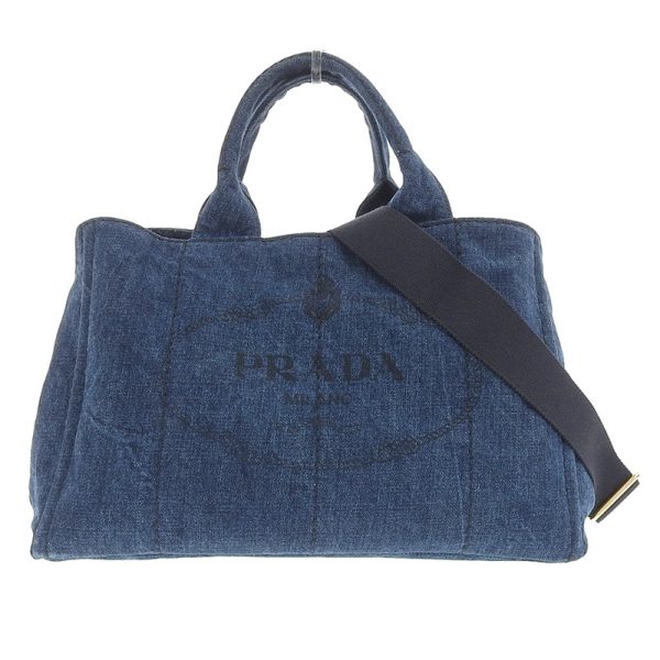 ob1434 1 Prada Denim Blue Tote Bag Handbag