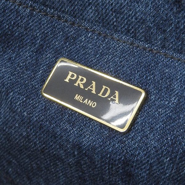 ob1434 7 Prada Denim Blue Tote Bag Handbag