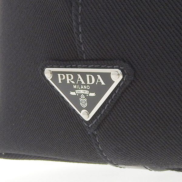 ob1472 5 Prada Canvas Black Big Tote Bag