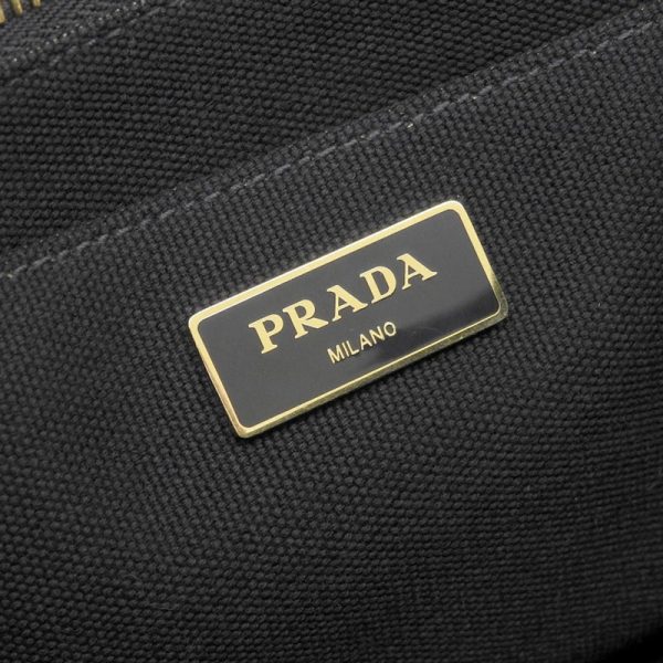 ob1539 6 Prada Canvas Black Tote Bag Handbag