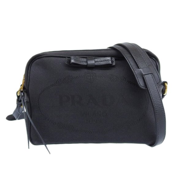 ob1592 1 Prada Shoulder Bag Leather Black Crossbody