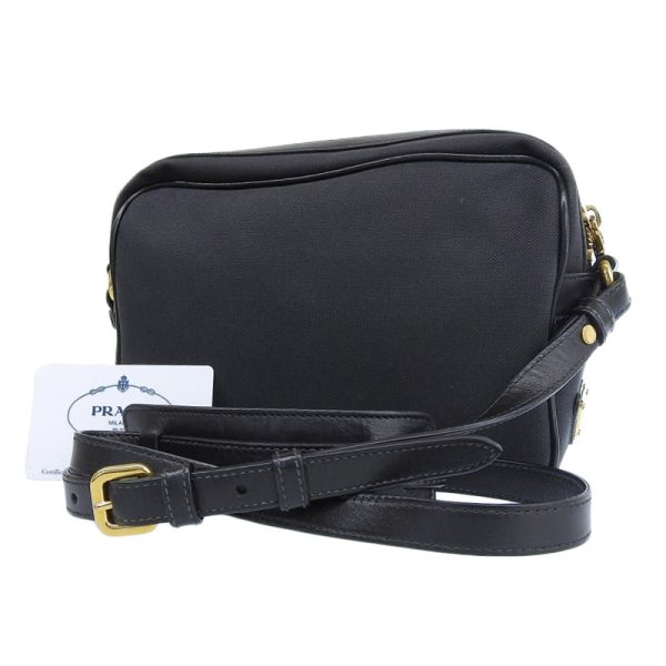 ob1592 2 Prada Shoulder Bag Leather Black Crossbody