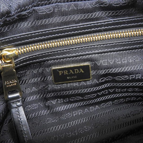 ob1592 7 Prada Shoulder Bag Leather Black Crossbody