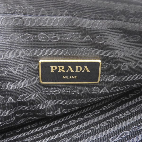 ob1621 7 Prada Shoulder Bag Leather Greige Crossbody