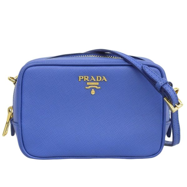 ob1634 1 Prada Mini Shoulder Bag Saffiano Leather Blue Crossbody