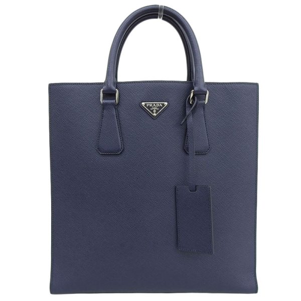 ob1639 1 Prada Tote Bag Saffiano Leather Navy