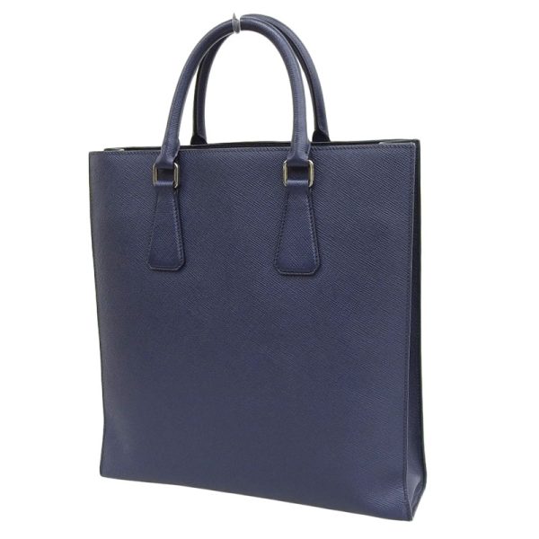 ob1639 2 Prada Tote Bag Saffiano Leather Navy