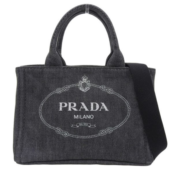 ob1669 1 Prada Kanapa Bag Denim Black