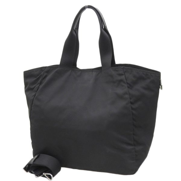 ob1674 2 Prada Bag Nylon And Leather Black Tote