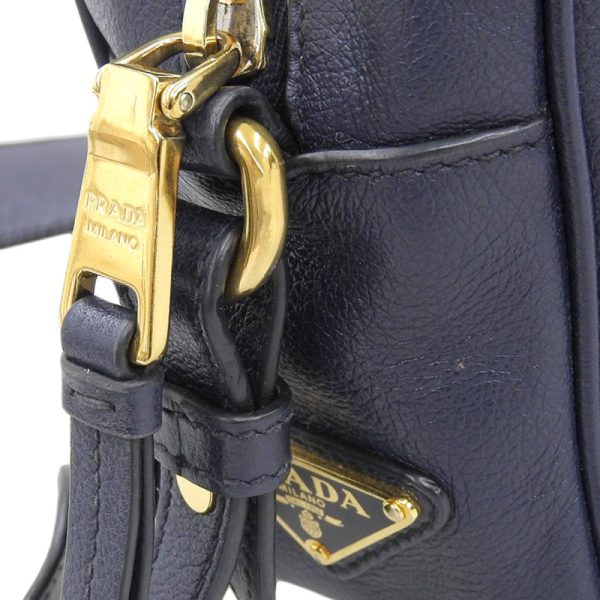 ob1682 4 Prada Shoulder Bag Diagonal Leather Navy