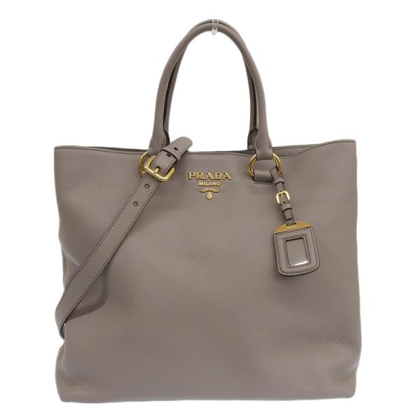 ob1694 1 Prada Shoulder Bag Leather Gray